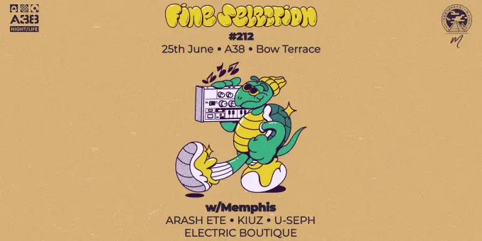 Fine Selection #212 w/Memphis: Arash Ete, Kiuz, U-Seph, Electric Boutique koncert Budapesten (A38 Hajó)