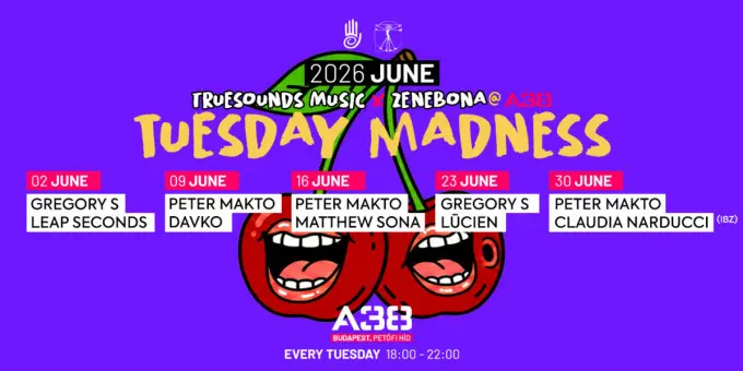 Tuesday Madness • Work Off Party • Peter Makto & Claudia Narducci koncert Budapesten (A38 Hajó)