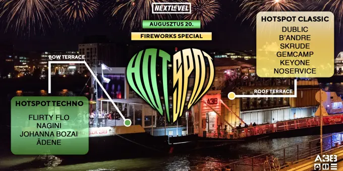 HØT SPØT Fireworks Special koncert Budapesten (A38 Hajó)