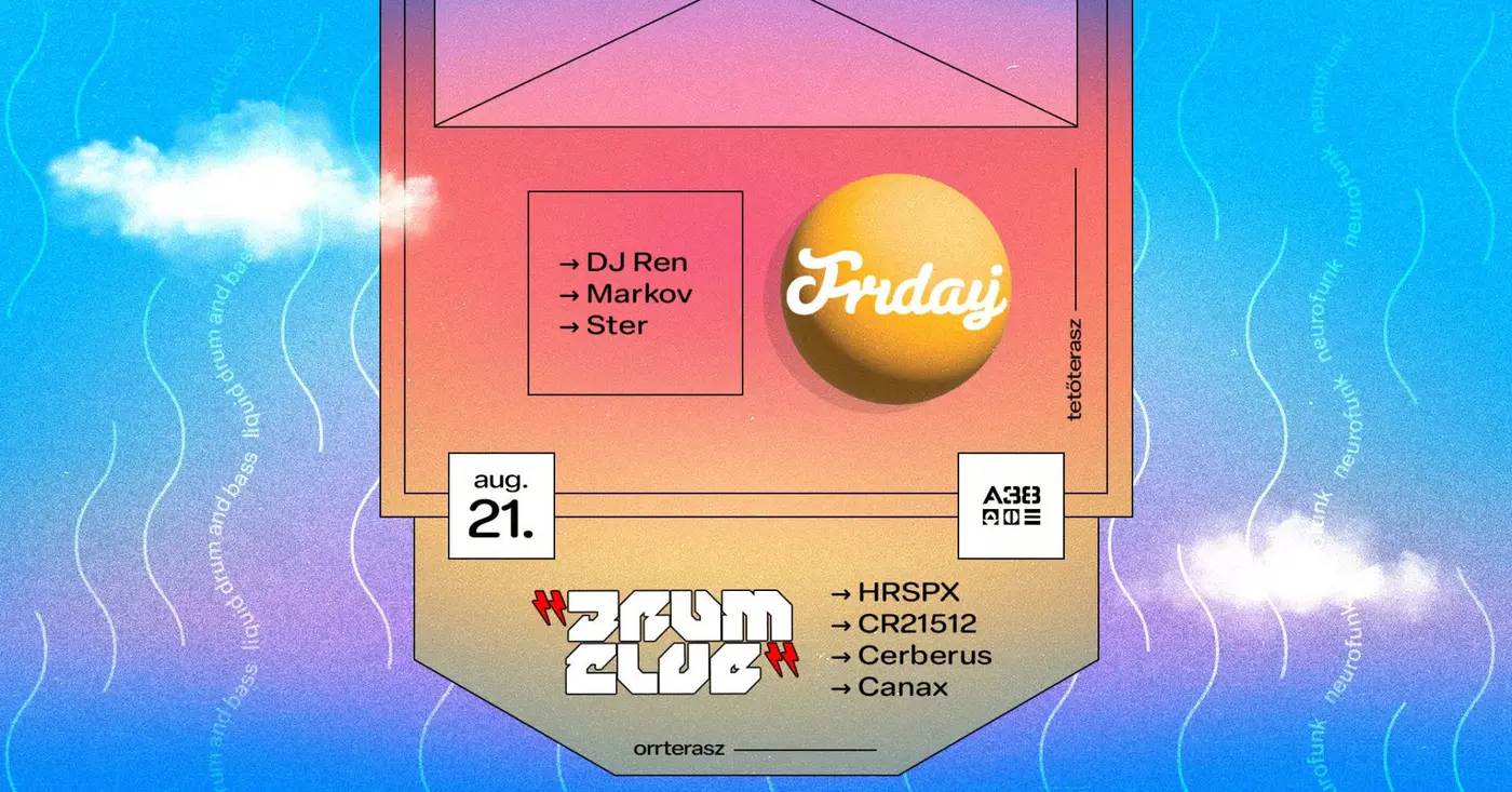 Friday / Orrterasz: Drum Club koncert Budapesten (A38 Hajó)