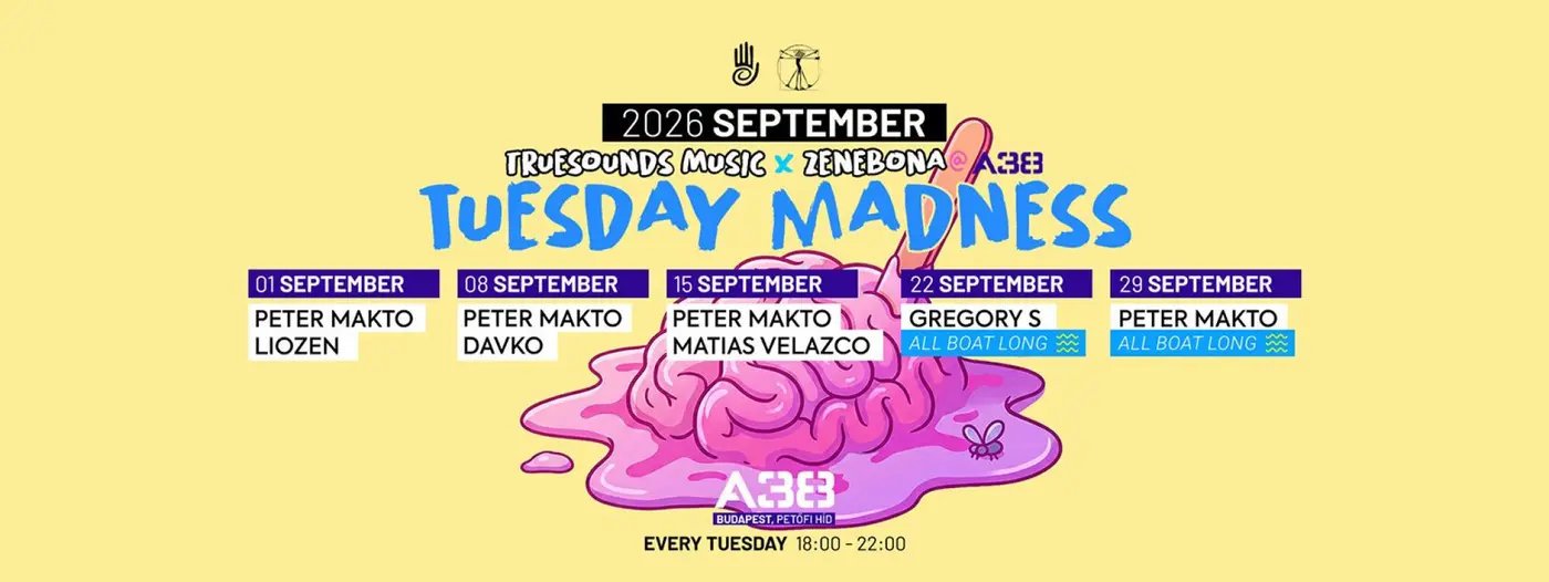 Tuesday Madness • Work Off Party • Gregory S koncert Budapesten (A38 Hajó)