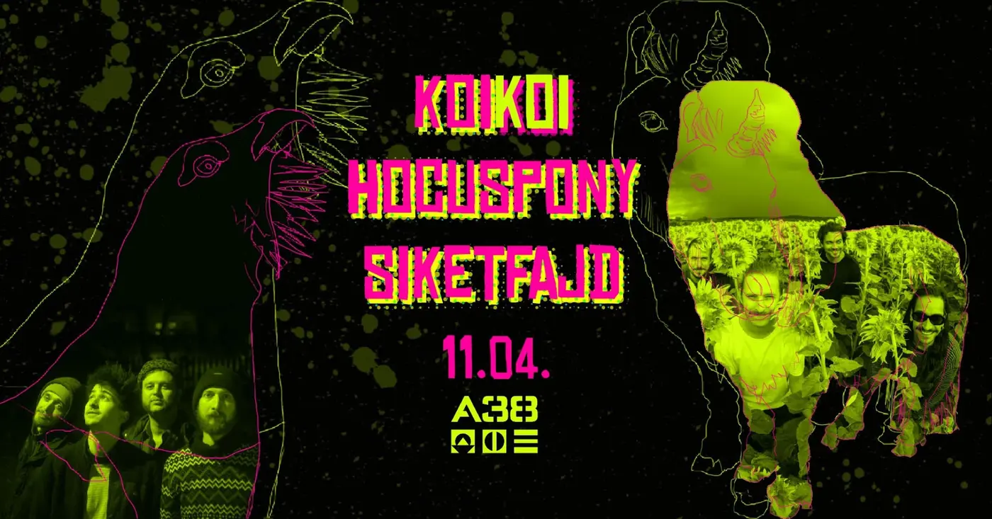 Hocuspony, Siketfajd, KoiKoi (RS) koncert Budapesten (A38 Hajó)