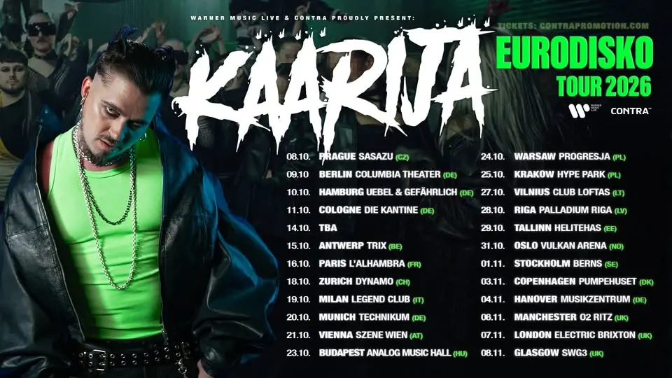 Käärija - Eurodisko Tour - koncert Budapesten (Analog Music Hall)