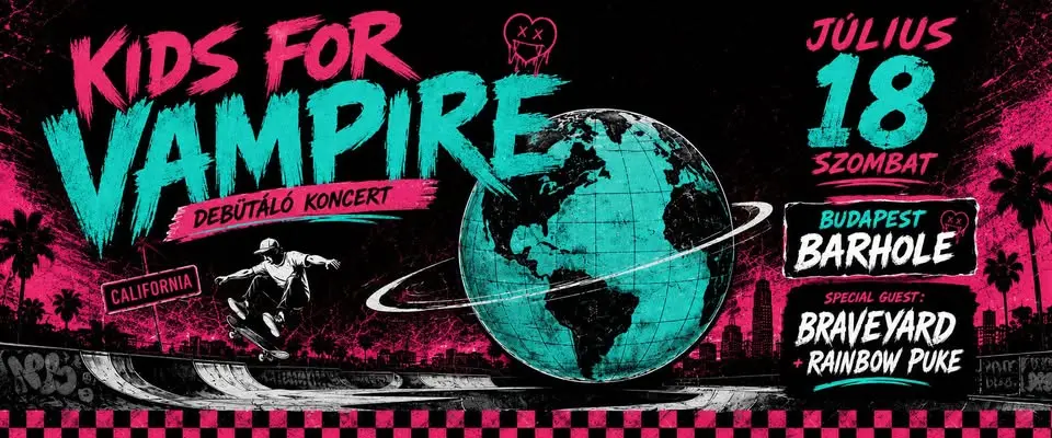 / vendég: BRAVEYARD, RAINBOW PUKE koncert Budapesten (BAR Hole Music)