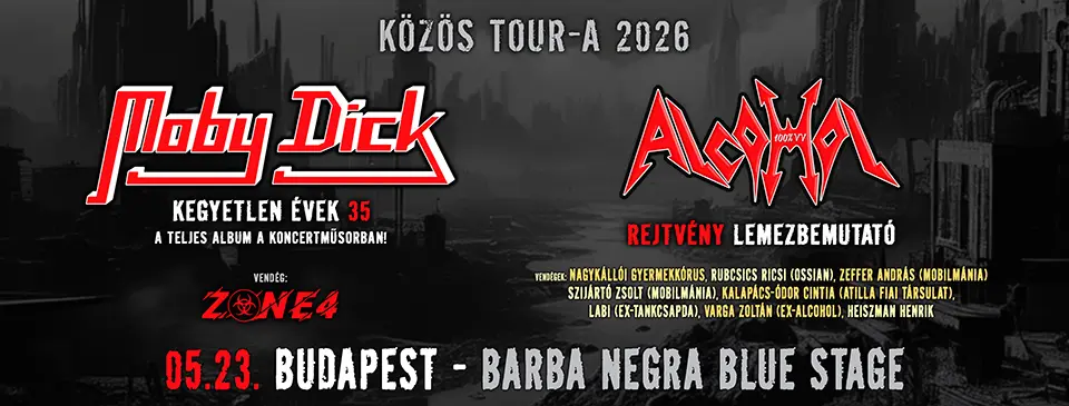 MOBY DICK | ALCOHOL - Budapest koncert Budapesten (Barba Negra)