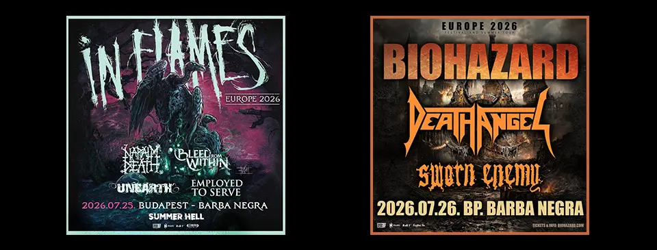IN FLAMES + BIOHAZARD - Kombinált Bérlet koncert Budapesten (Barba Negra)