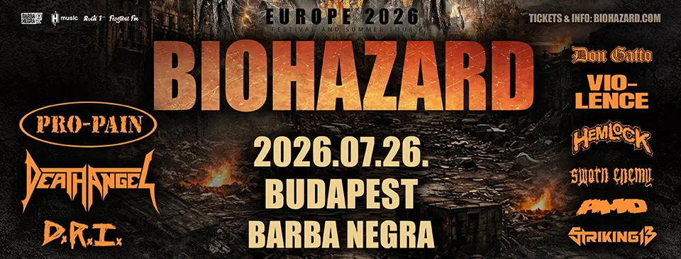 BIOHAZARD koncert Budapesten (Barba Negra)