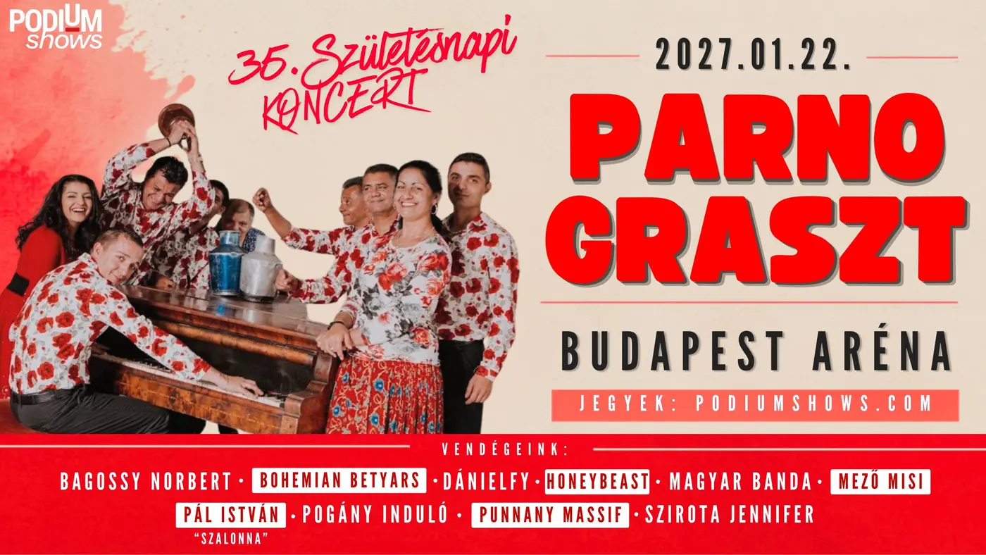PARNO GRASZT 35 ÉVES SZÜLETÉSNAPI KONCERT koncert Budapesten (Budapest Aréna)