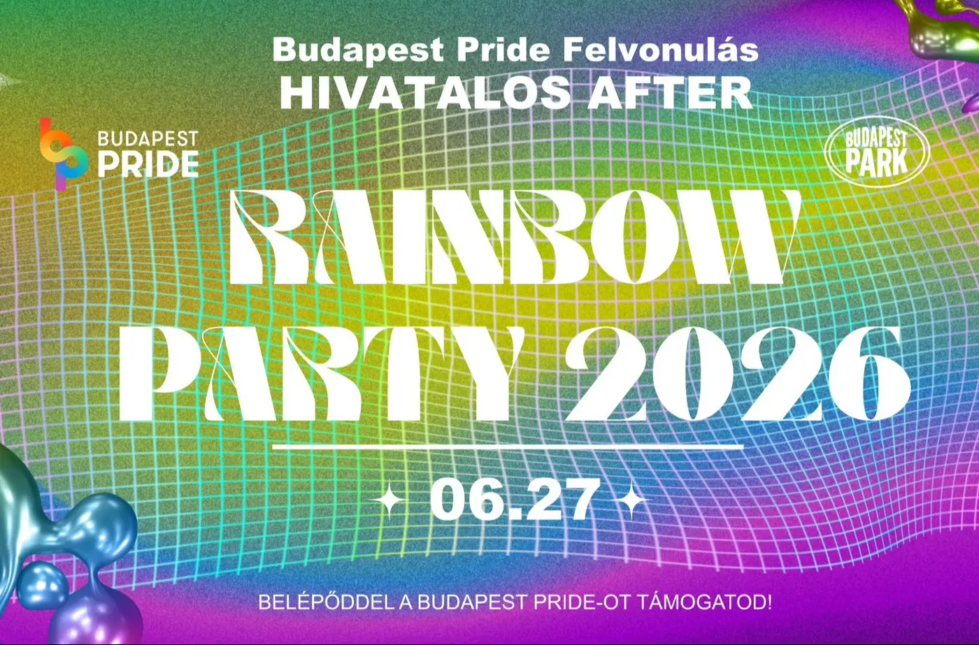 Rainbow Party 2026 koncert Budapesten (Budapest Park)
