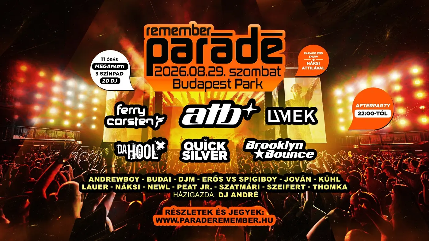 Parádé Remember koncert Budapesten (Budapest Park)