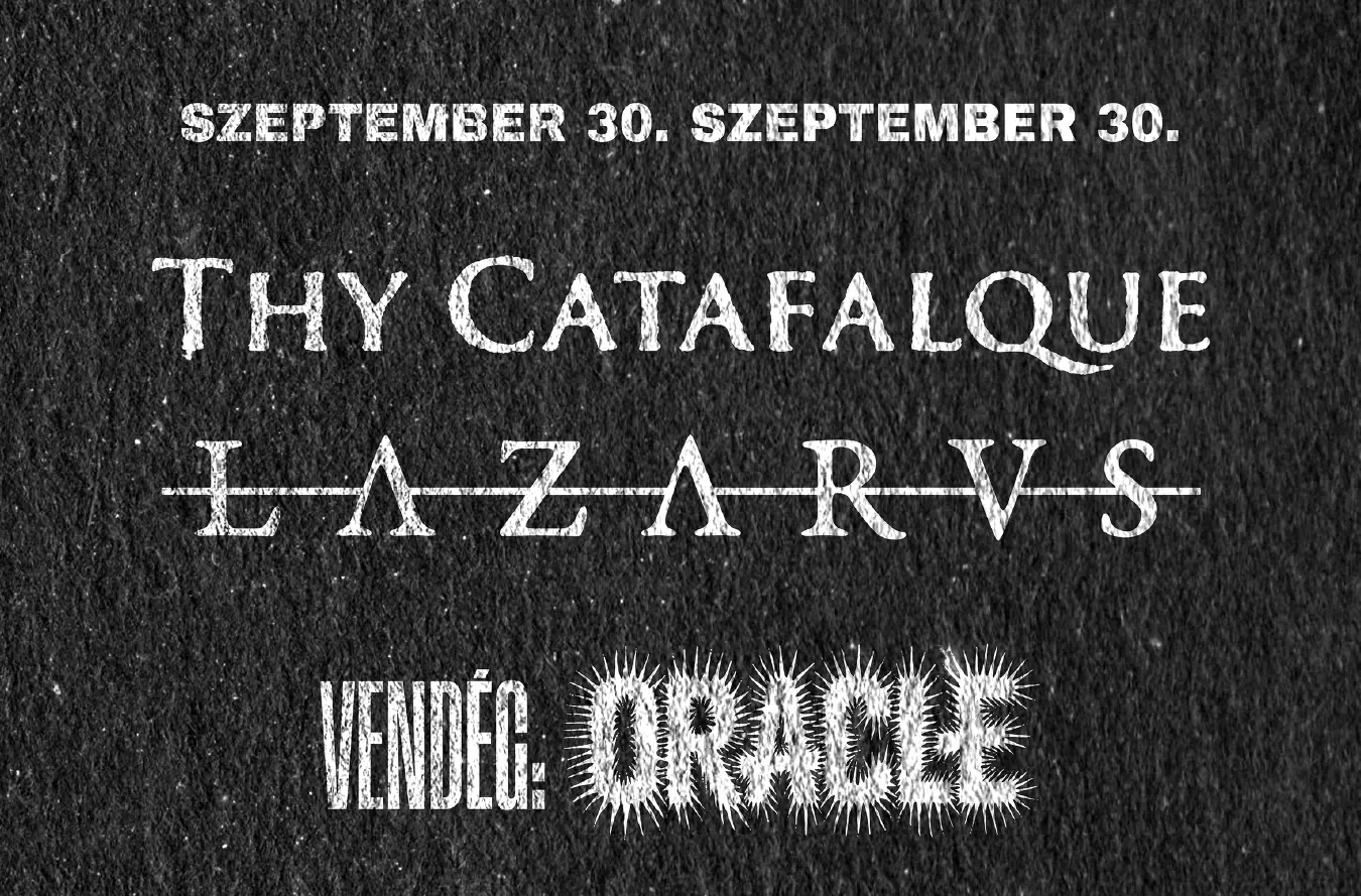 Lazarvs + Thy Catafalque koncert Budapesten (Budapest Park)