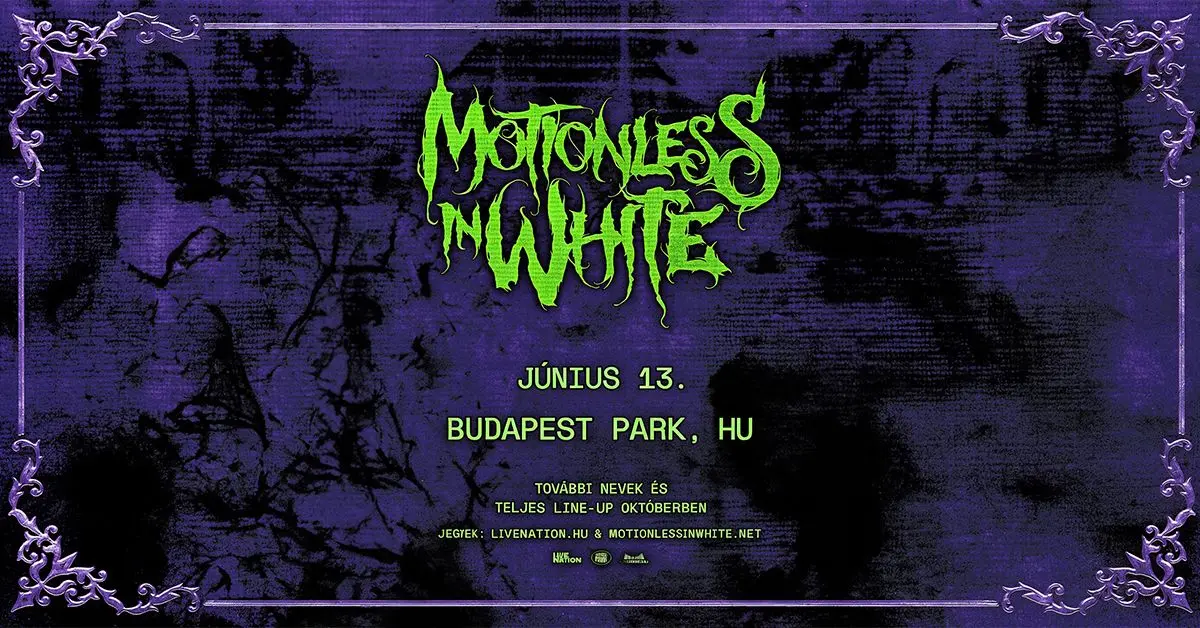 Motionless in White koncert Budapesten (Budapest Park)
