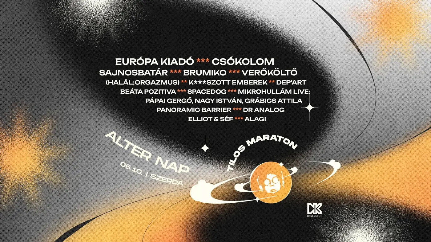 ALTER NAP @ TILOS MARATON 2026 - TŐLED FÜGG koncert Budapesten (Dürer Kert)