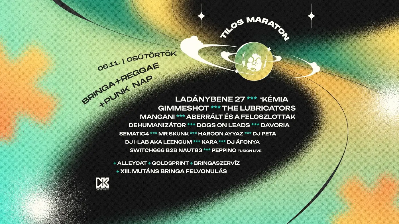 BRINGA+REGGAE+PUNK NAP @ TILOS MARATON 2026 - TŐLED FÜGG koncert Budapesten (Dürer Kert)