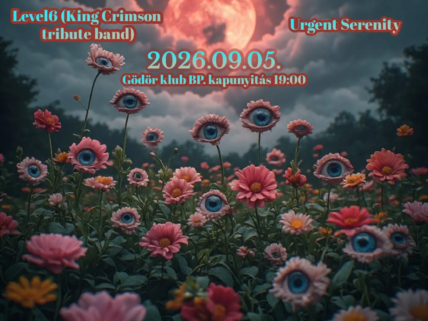 Level6 (Hungarian King Crimson tribute band) & Urgent Serenity koncert koncert Budapesten (Gödör Klub)