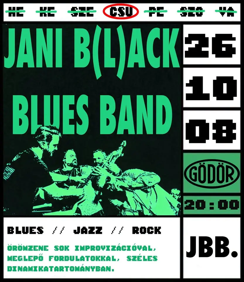 JBB - Jani B(l)ack Blues koncert a Gödörben koncert Budapesten (Gödör Klub)