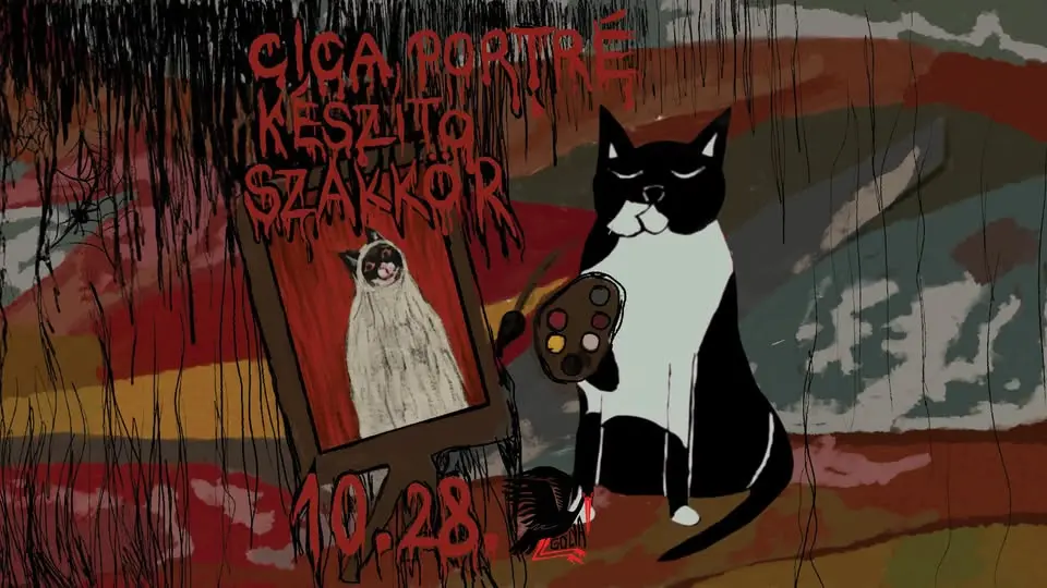 Cica portré festés őszi kiadás koncert Budapesten (Gólya)