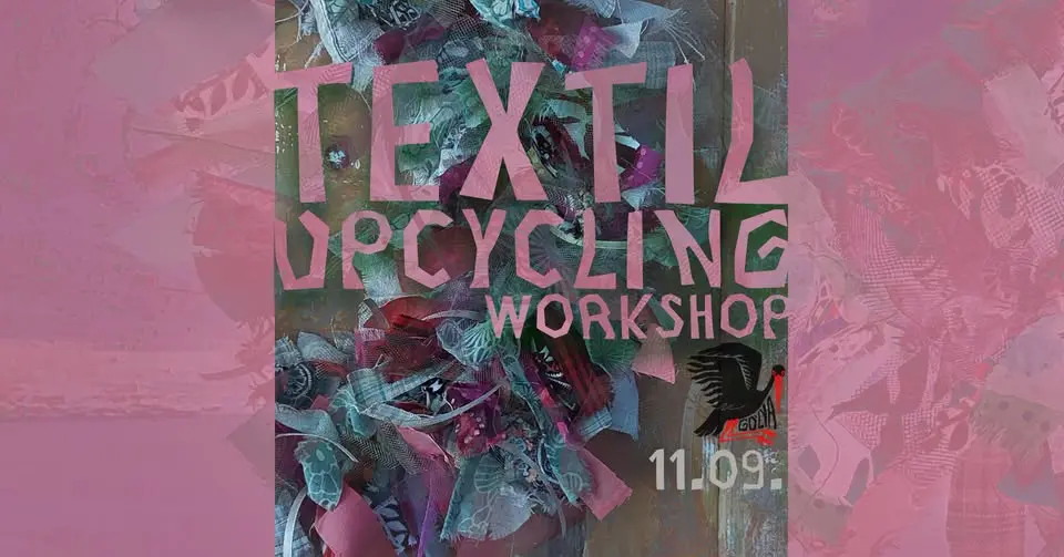 Textil upcycling workshop koncert Budapesten (Gólya)