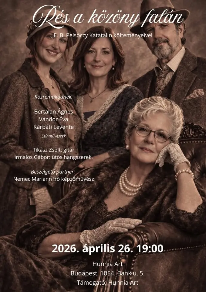 Rés a közöny falán...  Művészetekkel a jótékonyság jegyében ! koncert Budapesten (Hunnia Bisztró)