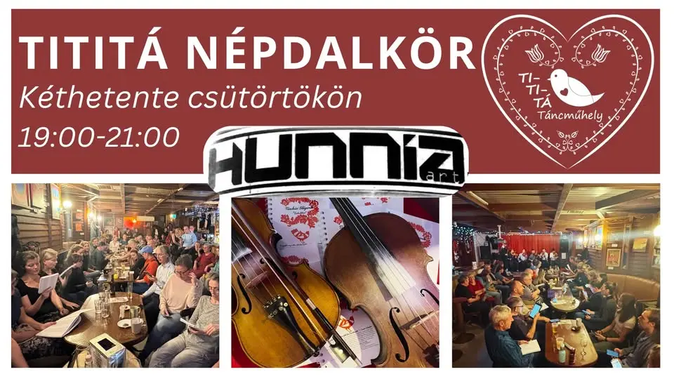 Csávási Tititá népdalkör és táncház az Üsztürü Zenekarral  🎻 koncert Budapesten (Hunnia Bisztró)