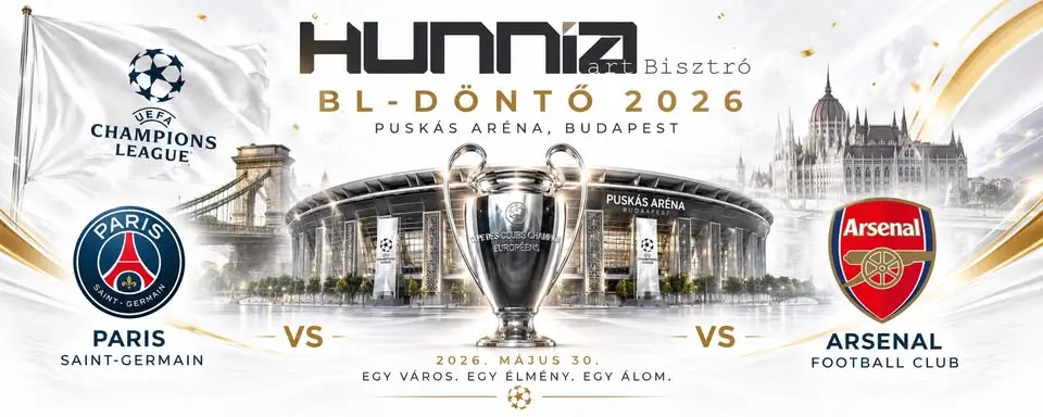 Nézd Velünk a ⚽️ BL döntőt kivetítőről 🎞️ koncert Budapesten (Hunnia Bisztró)