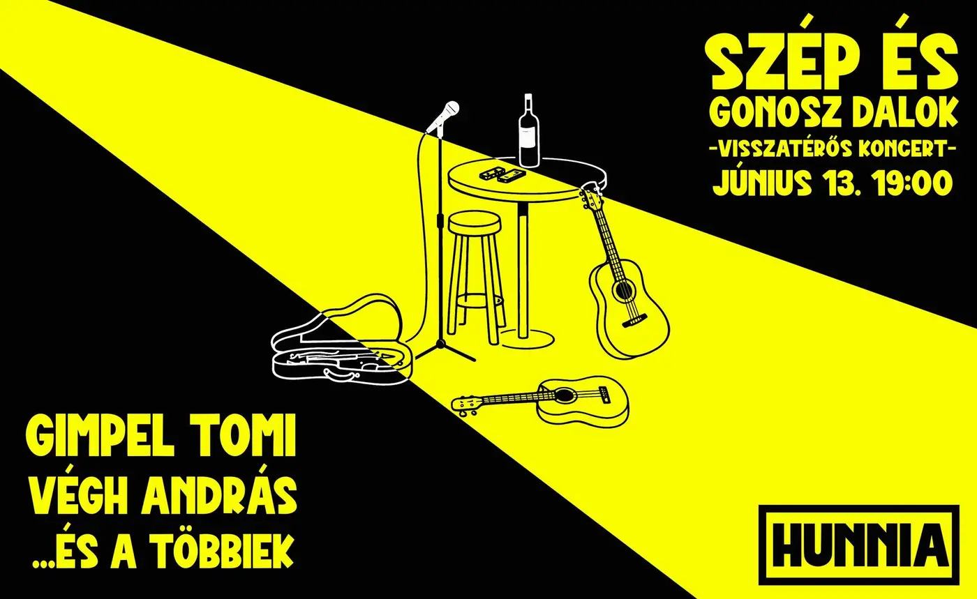 SZÉP ÉS GONOSZ DALOK -GIMPEL TOMI / VÉGH ANDRÁS koncert Budapesten (Hunnia Bisztró)