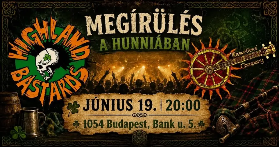 Travellers' Company & Highland Bastards koncert Budapesten (Hunnia Bisztró)