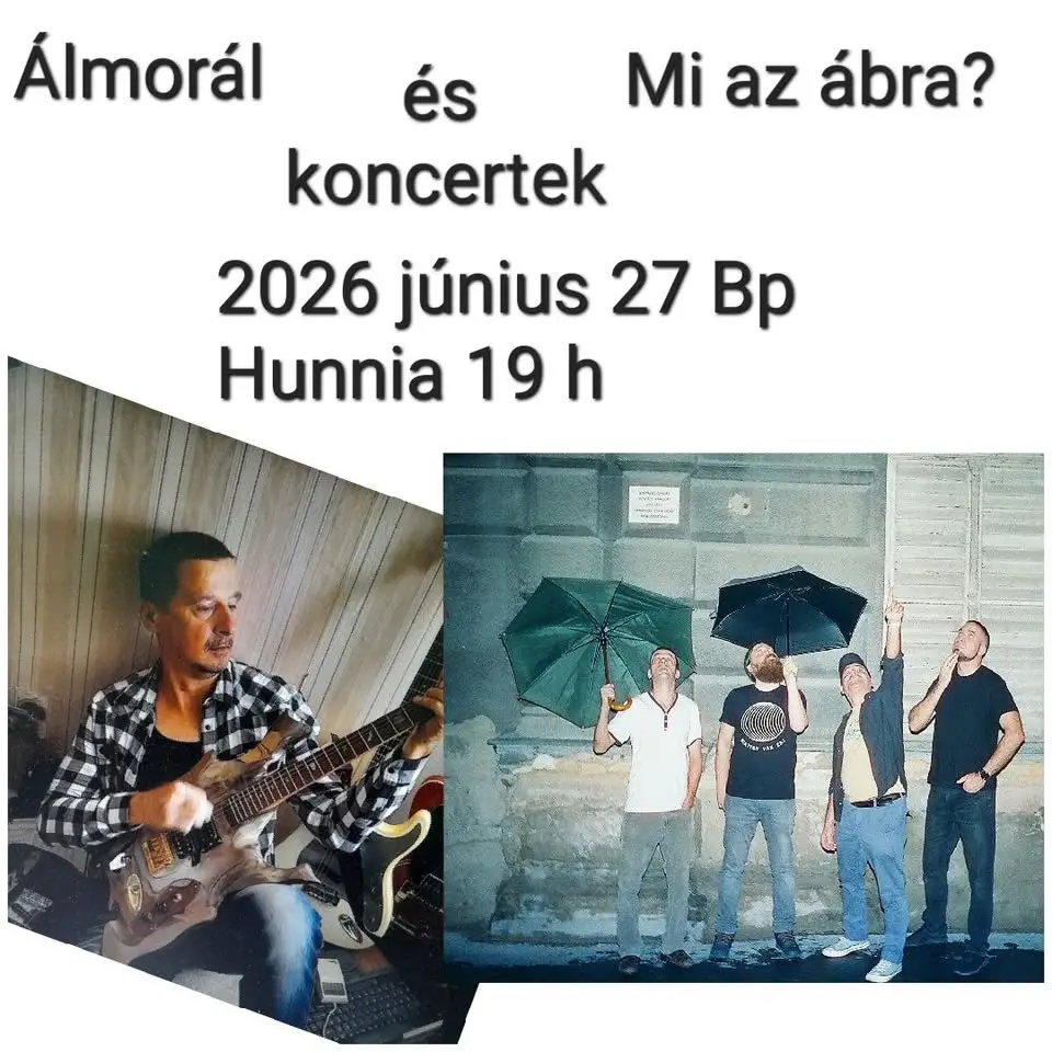 Mi az ábra? és Álmorál koncert koncert Budapesten (Hunnia Bisztró)