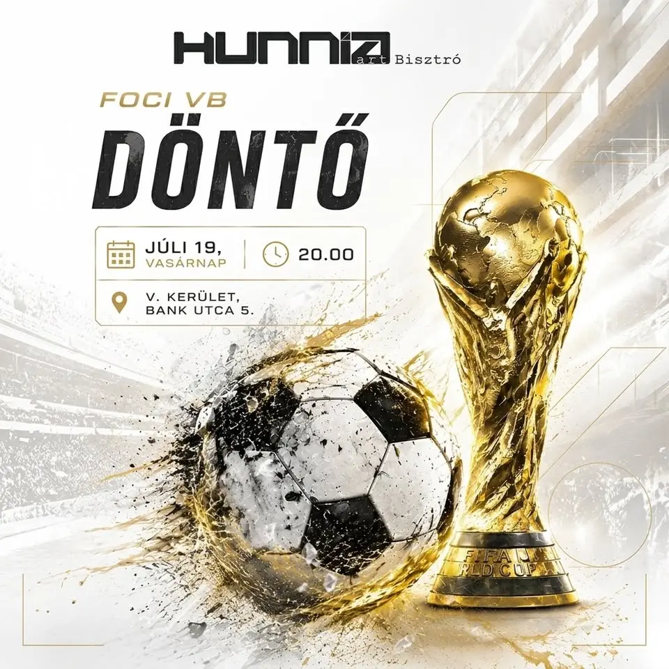 ⚽️🏆 VB közvetítés // a DÖNTŐ élőben koncert Budapesten (Hunnia Bisztró)