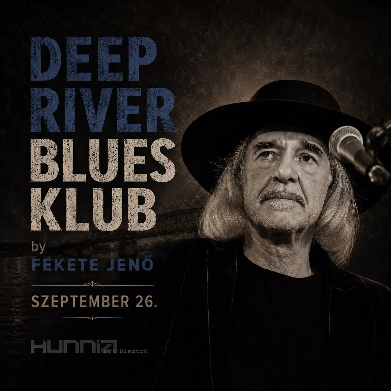 Deep River Blues Klub: Fekete Jenő koncert Budapesten (Hunnia Bisztró)