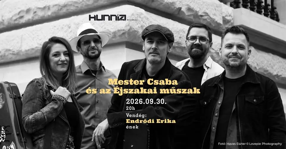 Mester Csaba és az Éjszakai műszak koncert Budapesten (Hunnia Bisztró)