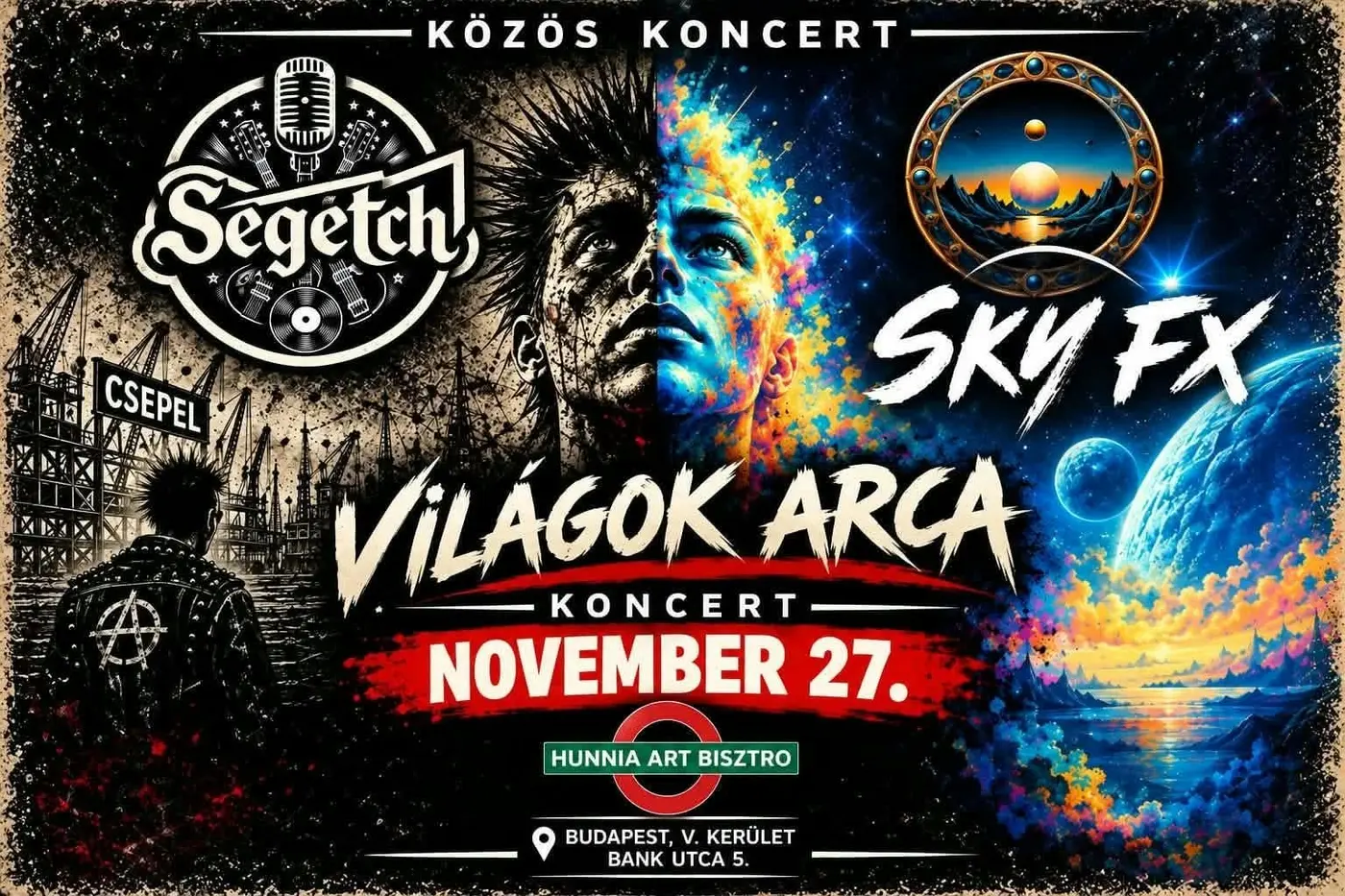 SEGETCH és SKY FX közös koncert!! koncert Budapesten (Hunnia Bisztró)