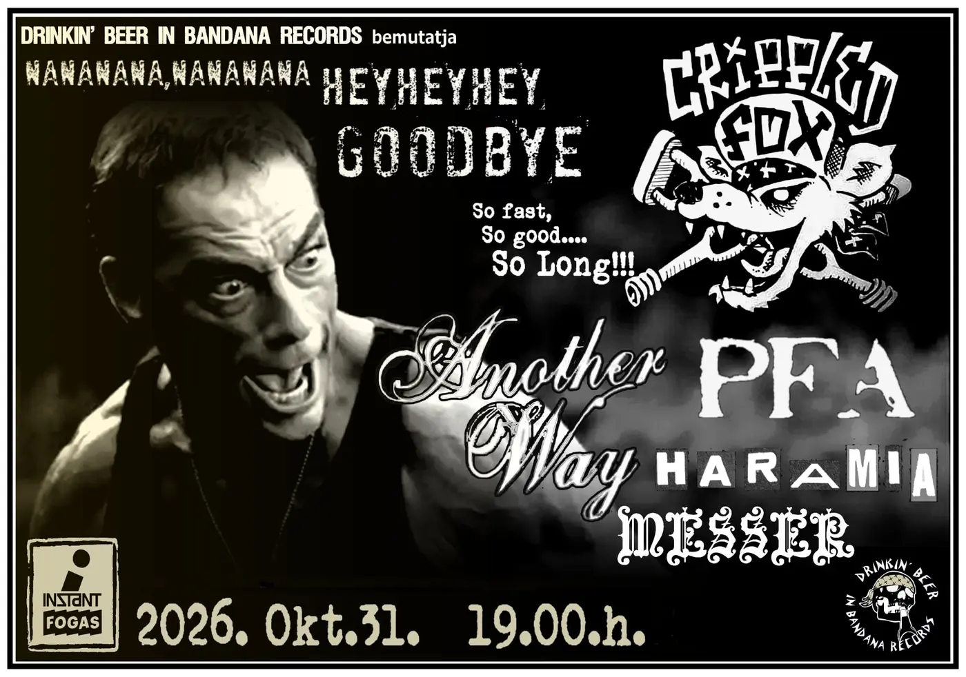 Crippled Fox: The Last Show • INSTANT koncert Budapesten (Instant-Fogas Komplexum)