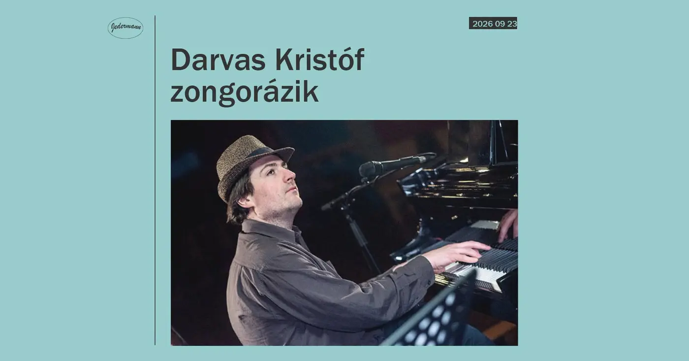 Darvas Kristóf zongorázik koncert Budapesten (Jedermann)