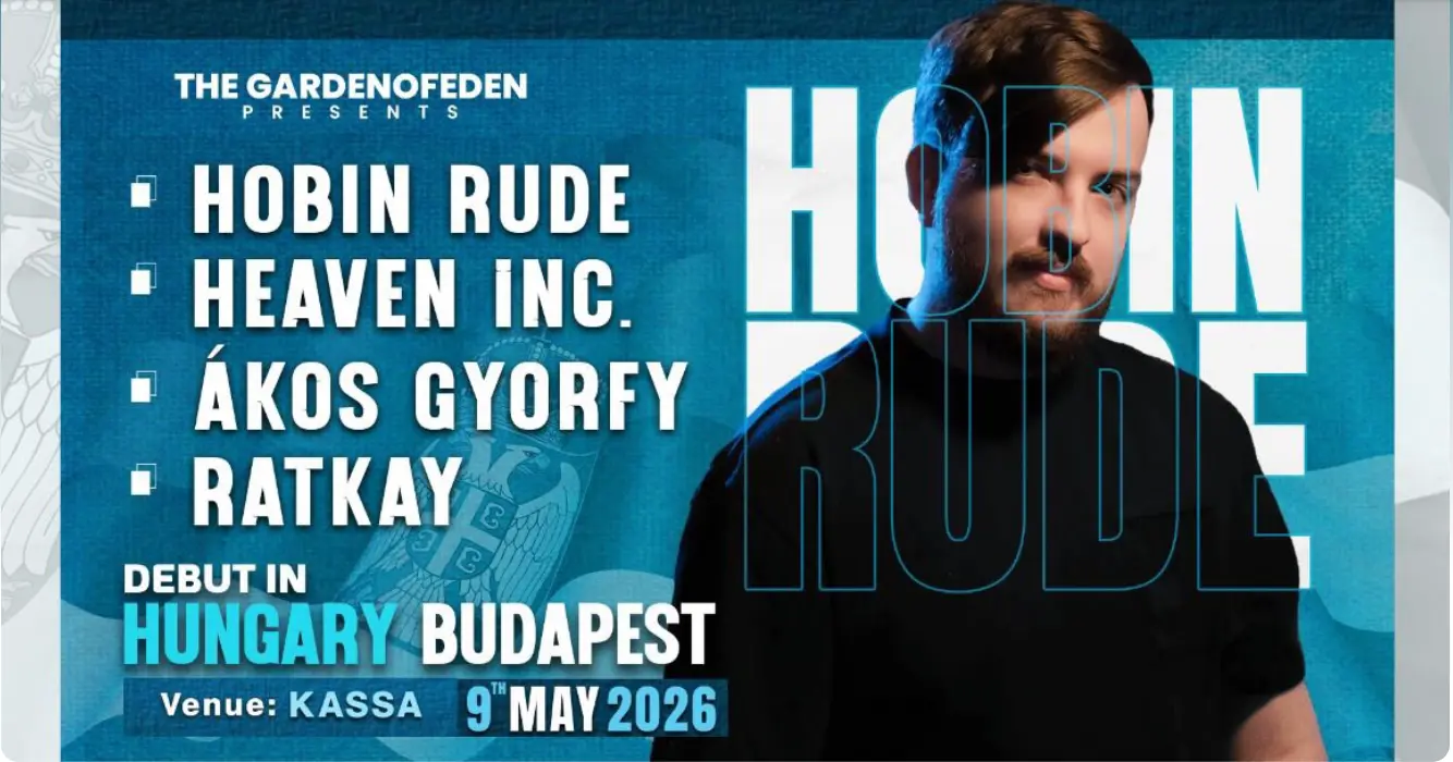 The GARDENOFEDEN pres. HOBIN RUDE ( Debut in Budapest ) @ KASSA CAGE koncert Budapesten (Kassa Hajó)