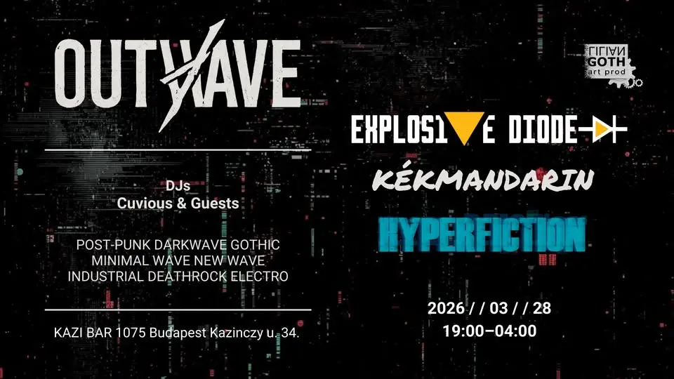 OUTWAVE PARTY – E-DIODE | KÉKMANDARIN | HYPERFICTION