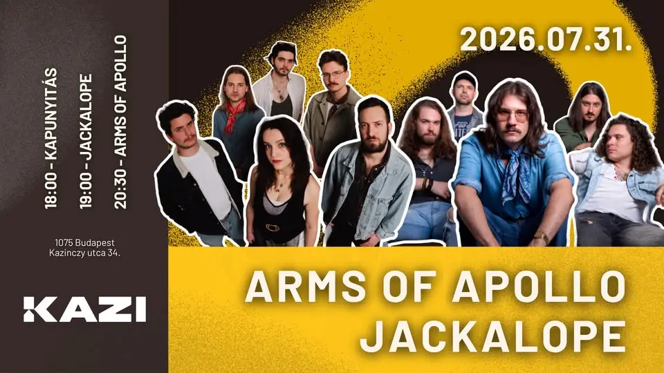 Arms of Apollo x Jackalope koncert Budapesten – KAZI