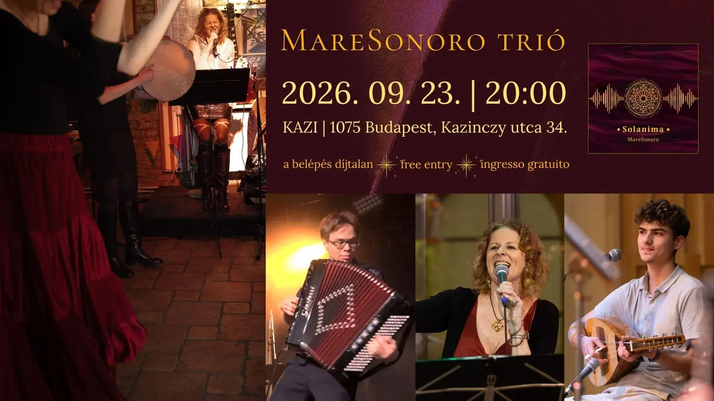 MareSonoro trio a Kaziban koncert Budapesten – KAZI