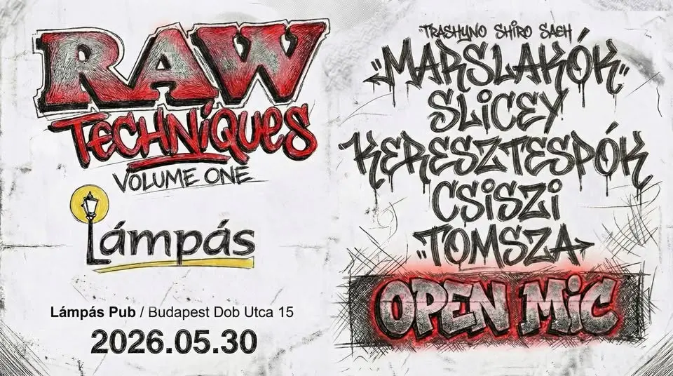 RAW TECHNIQUES - Volume One koncert Budapesten (Lámpás)
