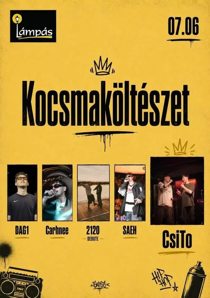Kocsma költészet koncert Budapesten (Lámpás)