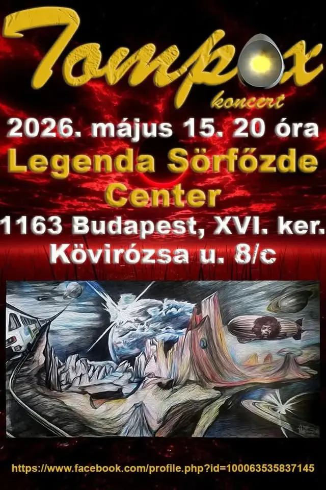 Tompox koncert koncert Budapesten (Legenda Sörfőzde Center)