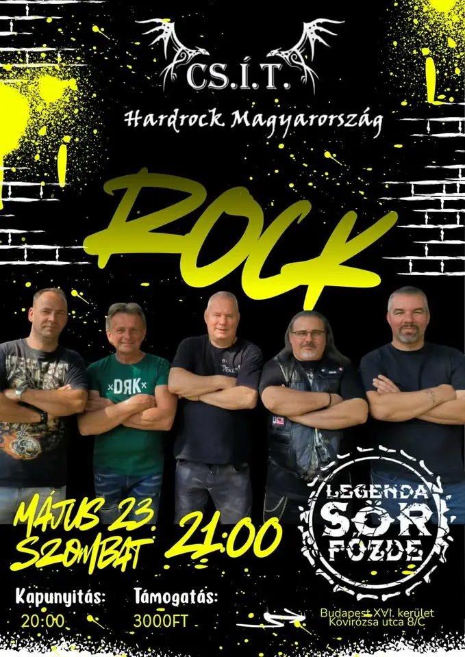 Cs.Í.T. koncert a Legendában koncert Budapesten (Legenda Sörfőzde Center)