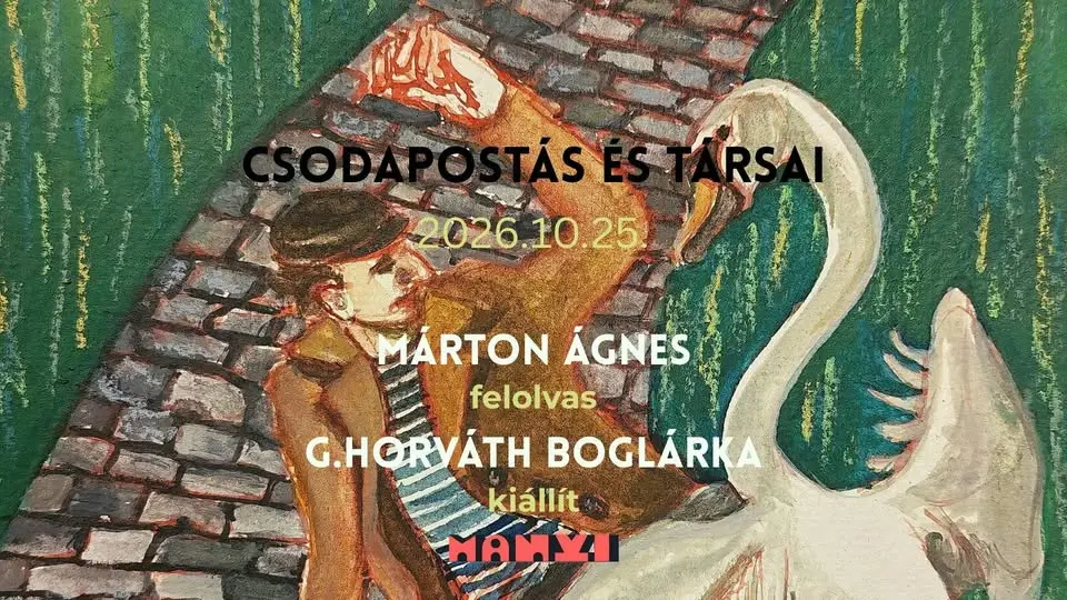 Csodapostás és társai - Márton Ágnes felolvasása, G. Horváth Boglárka képei koncert Budapesten (Manyi-Kulturális Műhely)