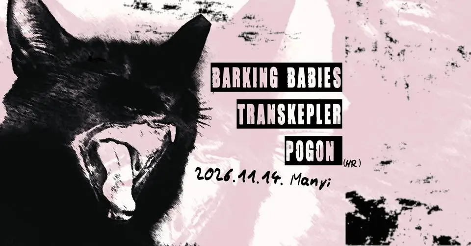 Barking Babies Lemezbemutató, vendég: Transkepler & Pogon (HR), after: Zúgás koncert Budapesten (Manyi-Kulturális Műhely)