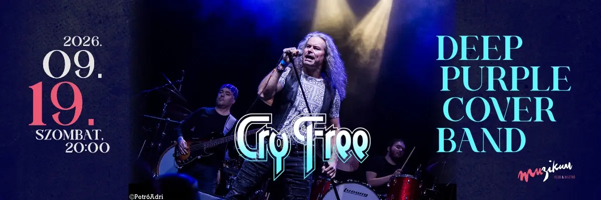 100% Rock ’n’ Roll | Deep Purple by Cry Free koncert Budapesten (Muzikum Klub & Bisztró)