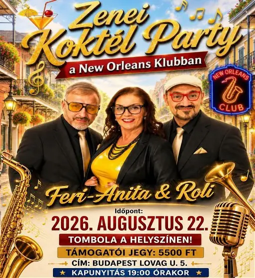 Zenei Koktél Party koncert Budapesten (New Orleans Club)