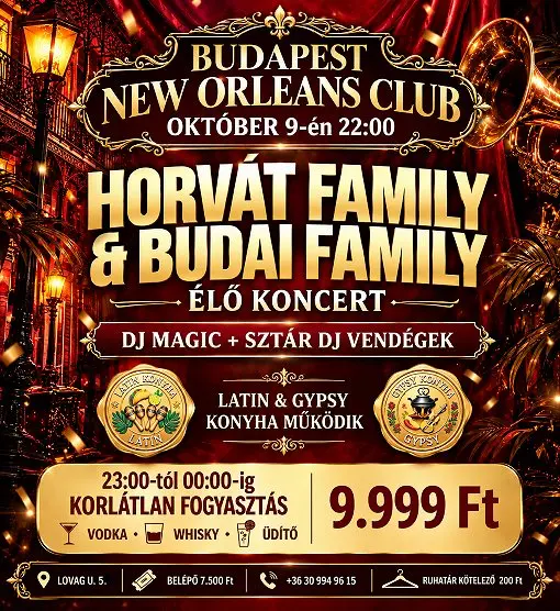 Horvát Family & Budai Family koncert Budapesten (New Orleans Club)