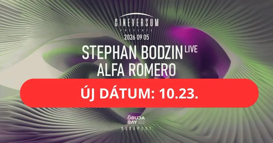Cineversum pres. STEPHAN BODZIN (live) koncert Budapesten (Óbuda Bay)