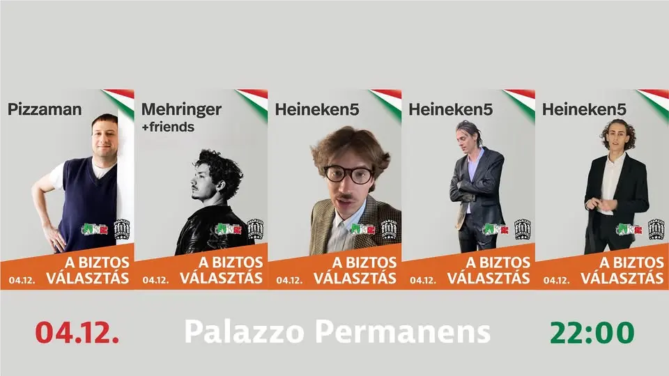 PIZZAMAN - A BIZTOS VÁLASZTÁS ft. Mehringer & friends, Heineken 5 koncert Budapesten (Palazzo Permanens)