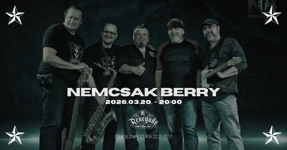 Nemcsak Berry koncert – Renegade Tattoo & Blues Bar
